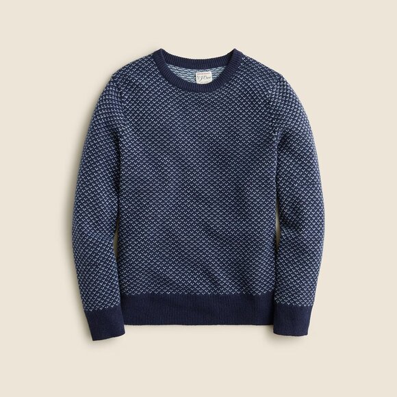 J. Crew Navy Blue Crewneck Sweater Sz Medium (Fits Smaller) - Picture 1 of 5